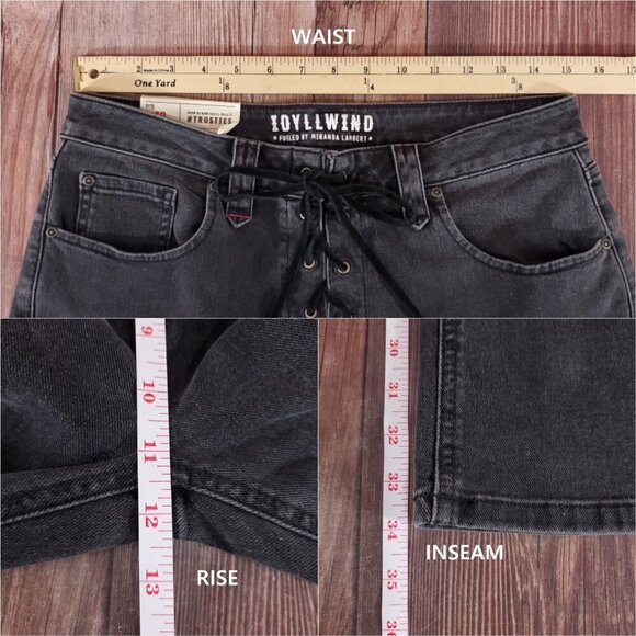 NWT Idyllwind Womens 12 Twelve South Wash Down High Risin Lace-Up Bootcut Jeans - Picture 15 of 15